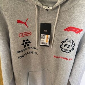 NWT Puma Gray Formula 1 Men's Hoodie